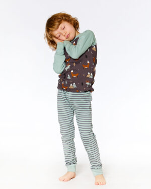 DEUX PAR DEUX AUTOMNE 2023 PYJAMA FOREST VERT POMME (EN STOCK)