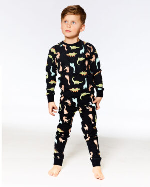 DEUX PAR DEUX AUTOMNE 2023 PYJAMA DINOSAURE NOIR (EN STOCK)