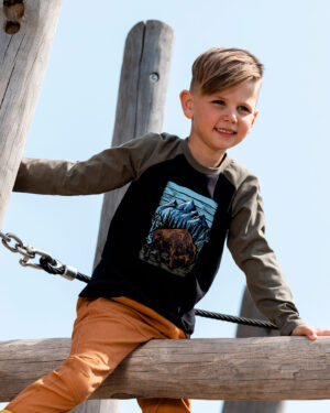 DEUX PAR DEUX AUTOMNE 2023 BOYS CHANDAIL MANCHE LONGUE IMPRIMÉ (EN STOCK)