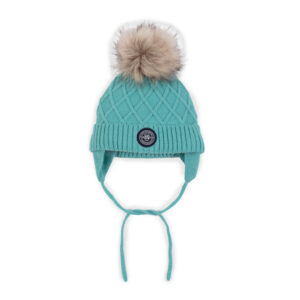 NANO HIVER TUQUE EN TRICOT DOUBLÉ POLAR JADE TURQUOISE (EN STOCK)