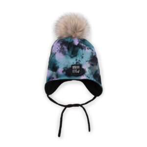 NANO 23 HIVER TUQUE EN TRICOT DOUBLÉ POLAR AIMY NOIR/COLORÉ (EN STOCK)