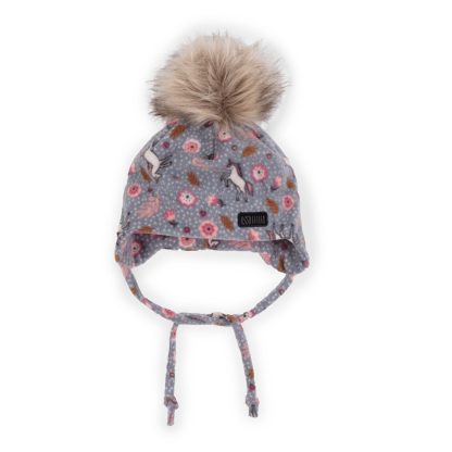 NANO AUTOMNE/HIVER 2023 MICROPOLAIRE TUQUE GRIS LICORNE (AVEC CORDONS) EN STOCK