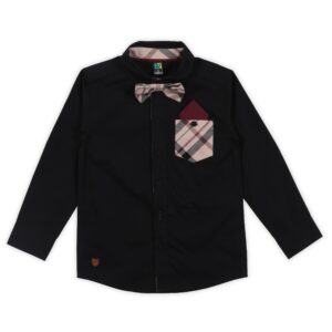 NANO NOEL 23 GARÇON FAISONS LA FÊTE CHEMISE NOIR