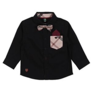NANO NOEL 23 BÉBÉ GARÇON 1-2-3 PARTY CHEMISE NOIR