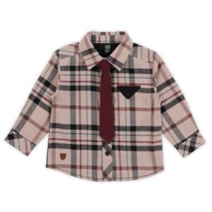 NANO NOEL 23 BÉBÉ GARÇON 1-2-3 PARTY CHEMISE BEIGE