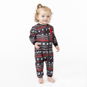 NANO NOEL 23 BÉBÉ PYJAMA UNE PIÈCE NOIR (COMME LA FAMILLE)