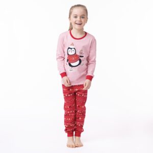 NANO NOEL 23 PYJAMA FILLE ROSE PINGUIN