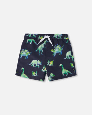 DEUX PAR DEUX PRINTEMPS 24 MAILLOT SHORT IMPRIMÉ DINOSAURES (EN STOCK)