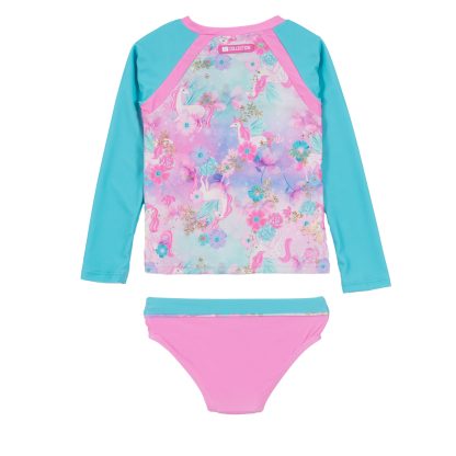 NANO ÉTÉ 24 MAILLOT FILLE LICORNE DEUX PIÈCES RASHGUARD (EN STOCK) – Image 2