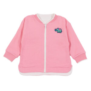 NANO ÉTÉ 24 BÉBÉ FILLE MON ÉLÉPHANT D ASIE VESTE REVERSIBLE ROSE (EN STOCK)