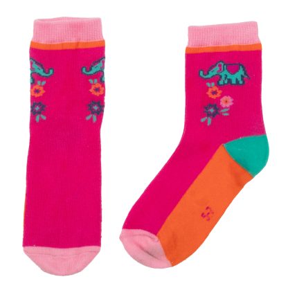 NANO PRINTEMPS 24 BÉBÉ FILLE MON ÉLÉPHANT D ASIE CHAUSSETTES (EN STOCK)