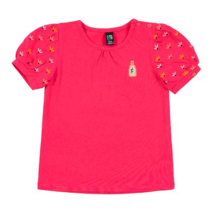 NANO PRINTEMPS 24 BÉBÉ FILLE PETITE POMME D AMOUR T-SHIRT ROSE (EN STOCK)