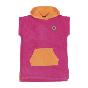 NANO ÉTÉ 24 MAILLOT FILLE PONCHO DE PLAGE À CAPUCHON FUSHIA (EN STOCK)