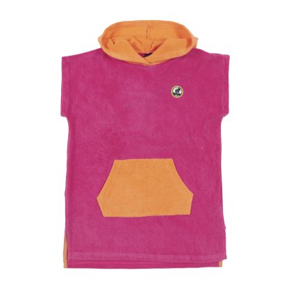 NANO ÉTÉ 24 MAILLOT FILLE PONCHO DE PLAGE À CAPUCHON FUSHIA (EN STOCK)