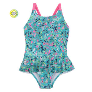 NANO ÉTÉ 24 MAILLOT FILLE OISEAUX UNE PIÈCE MENTHE (EN STOCK)