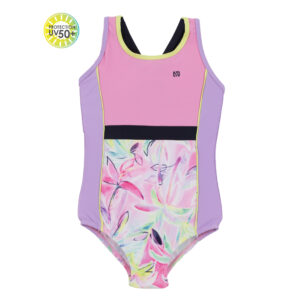 NANO ÉTÉ 24 MAILLOT FILLE PALM BEACH UNE PIÈCE ROSE PÂLE (EN STOCK)
