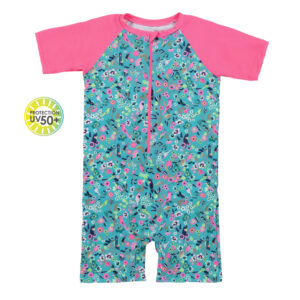 NANO ÉTÉ 24 MAILLOT FILLE OISEAUX UNE PIÈCE MENTHE 6 MOIS À 4 ANS (EN STOCK)