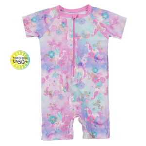 NANO ÉTÉ 24 MAILLOT FILLE LICORNE UNE PIÈCE MENTHE 6 MOIS À 4 ANS (EN STOCK)