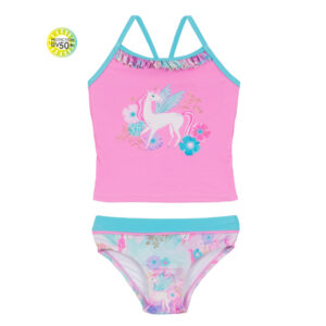 NANO ÉTÉ 24 MAILLOT FILLE LICORNE DEUX PIÈCES TANKINI LILAS (EN STOCK)