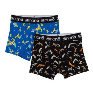 NANO ÉTÉ 24 SOUS-VÊTEMENTS PAQUET DE 2 BOXERS BLEU ROYAL DINO