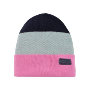 NANO PRINTEMPS 24 TUQUE EN TRICOT ROSE/MENTHE (JULIETTE) (EN STOCK)