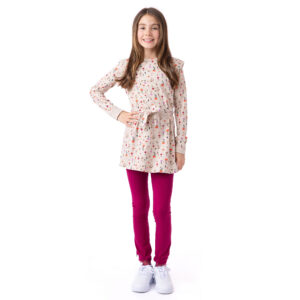 NANO AUTOMNE 24 COMME UNE ÉTOILE FILANTE TUNIQUE BEIGE CHINÉ