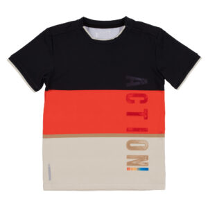 NANO AUTOMNE 24 ACTION FAIR-PLAY T-SHIRT NOIR/ORANGE/BEIGE