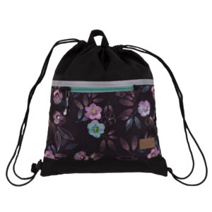 NANO AUTOMNE 24 LA RENTRÉE SAC DE SPORT NOIR FLEURIT (EN STOCK)