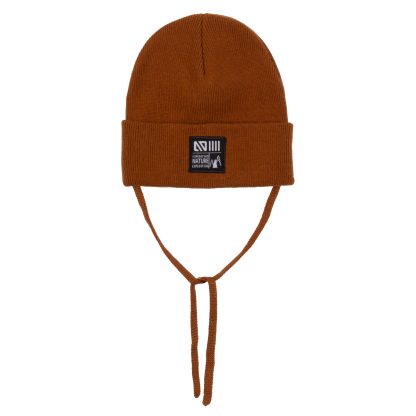 NANO AUTOMNE/HIVER 24 TUQUE EN TRICOT BASIC AVEC CORDON BRUN