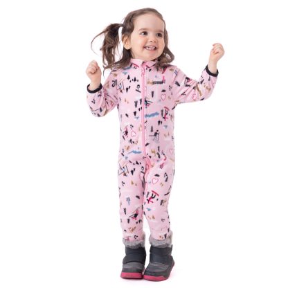 NANO AUTOMNE/HIVER 24 ENSEMBLE DE MICROPOLAIRE ROSE PÂLE (6 mois à 4 ans)