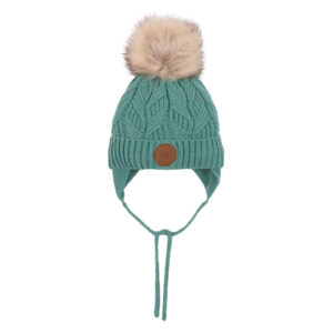 NANO HIVER 24 TUQUE TRICOT DOUBLÉ POLAR TURQUOISE LEA