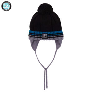 NANO HIVER 24 TUQUE TRICOT DOUBLÉ POLAR NOIR ERNEST