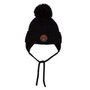 PELUCHE ET TARTINE HIVER 24 TUQUE À POMPON GREGOIRE NOIR