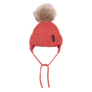 PELUCHE ET TARTINE HIVER 24 TUQUE À POMPON ELOISE CORAIL