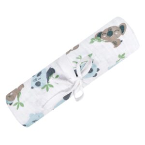PERLIMPINPIN Couverture mousseline coton PANDA ET KOALA