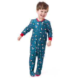 NANO NOEL 24 PYJAMA BÉBÉ UNE PIÈCE VERT FOREST