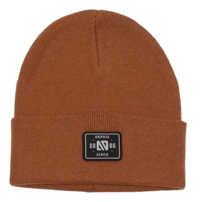 PRÉCOMMANDE NANO PRINTEMPS 25 TUQUE EN TRICOT BASIC BRUN