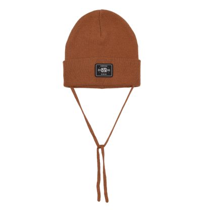 PRÉCOMMANDE NANO PRINTEMPS 25 TUQUE EN TRICOT BASIC BRUN (AVEC CORDON)