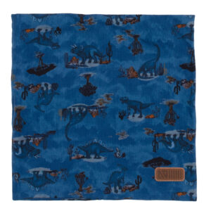 NANO PRINTEMPS 25 FOULARD EN JERSEY BLEU IMPRIMÉ (NOAH, ADRIEN, LOU)