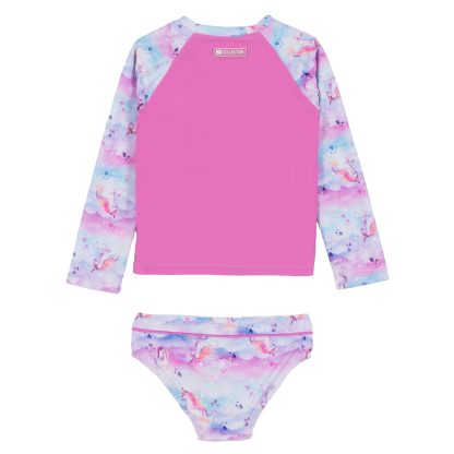 PRÉCOMMANDE NANO PRINTEMPS 25 MAILLOTS LICORNE DEUX PIÈCES RASHGUARD ROSE – Image 3