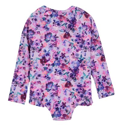 PRÉCOMMANDE NANO PRINTEMPS 25 MAILLOTS DOUCE FLORAISON UNE PIÈCE RASHGUARD LILAS – Image 3