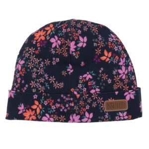 NANO PRINTEMPS 25 TUQUE EN JERSEY MARINE FLEURIT (VICTORIA)