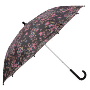 NANO PRINTEMPS 25 PARAPLUIE NOIR FLEURIT