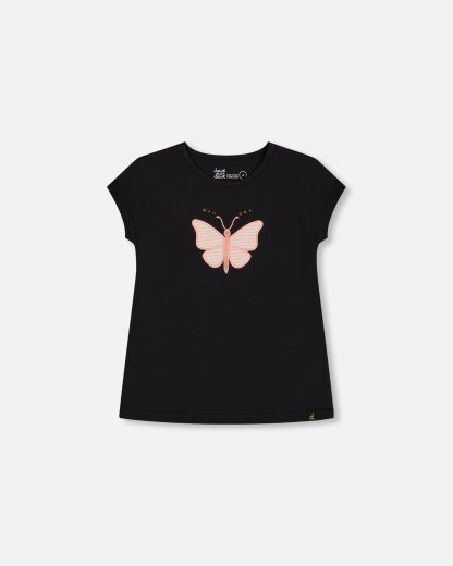 PRÉCOMMANDE DEUX PAR DEUX PRINTEMPS 25 LA CHASSE AU PAPILLONS T-SHIRT NOIR