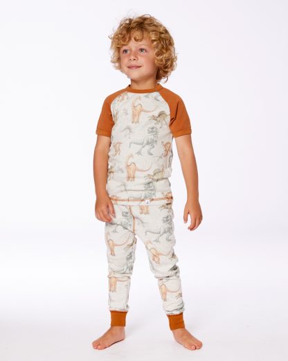 PRÉCOMMANDE DEUX PAR DEUX PRINTEMPS 25 PYJAMA BEIGE CHINÉ DINOSAURE – Image 3