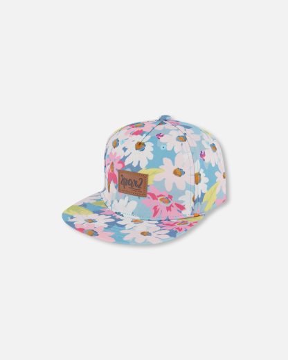 PRÉCOMMANDE DEUX PAR DEUX PRINTEMPS 25 CASQUETTE BLEU FLEURS DU JARDIN – Image 2