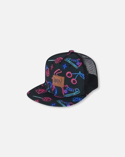 PRÉCOMMANDE DEUX PAR DEUX PRINTEMPS 25 CASQUETTE NOIR NÉON – Image 2