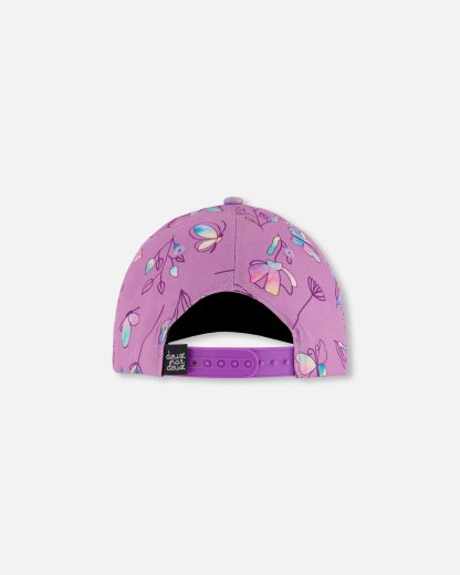 PRÉCOMMANDE DEUX PAR DEUX PRINTEMPS 25 CASQUETTE LILAS FLEUR ET PAPILLON – Image 5