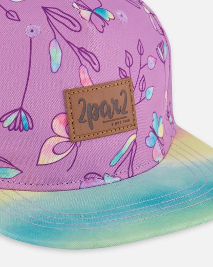 PRÉCOMMANDE DEUX PAR DEUX PRINTEMPS 25 CASQUETTE LILAS FLEUR ET PAPILLON – Image 6