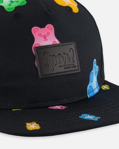 PRÉCOMMANDE DEUX PAR DEUX PRINTEMPS 25 CASQUETTE NOIR OURSON MULTICOULEUR – Image 5